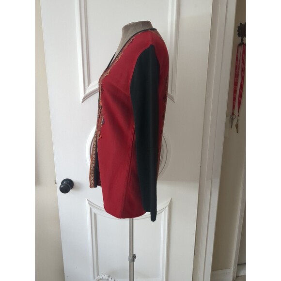 Peruvian Imports Sweater Med 100% Alpaca Cardigan Full Zip Bolivia Artsy Rare - Picture 3 of 9